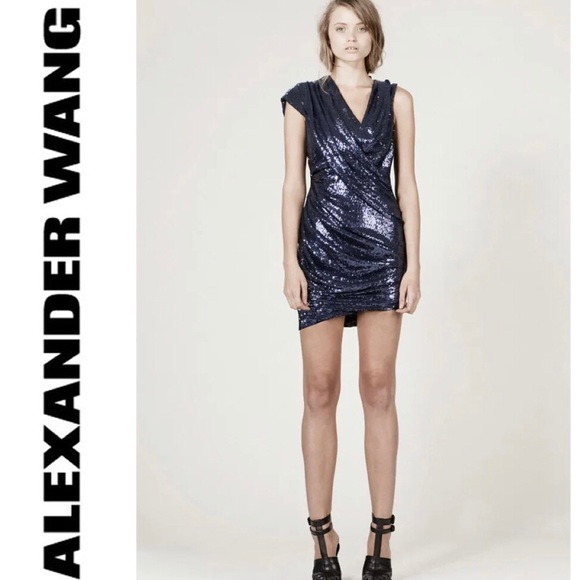 Alexander Wang Dresses & Skirts - Alexander Wang Resort ‘10 Draped Sequin Mini Dress